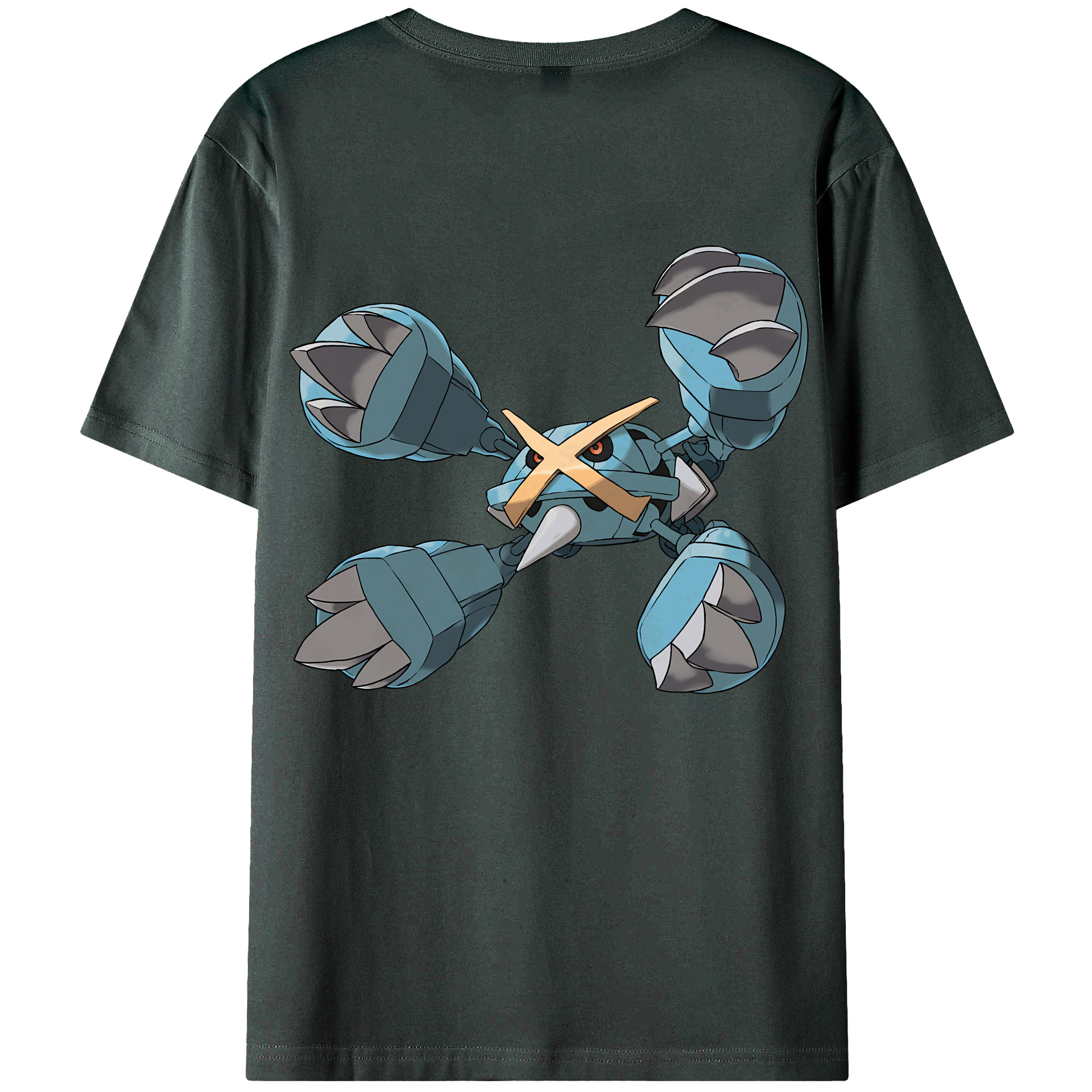 （画像用） ポケットモンスター Pokémon 綿100％ メンズ半袖Tシャツ（バックプリント） 通気性